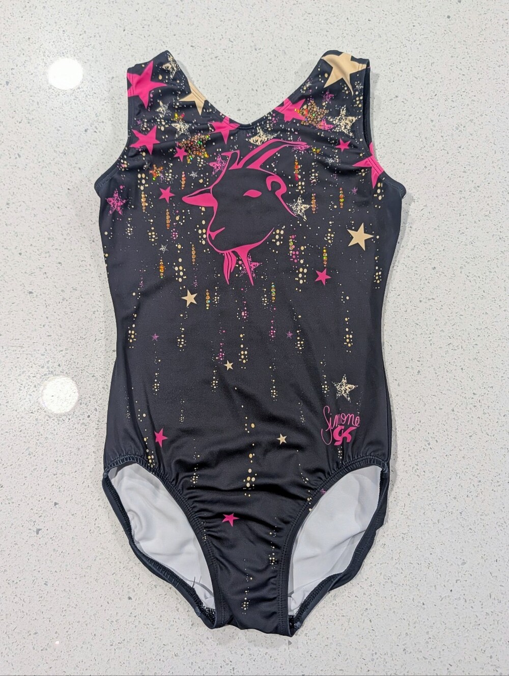 RARE SIMONE BILES Olympic GK ELITE AS Small gymnastics dance leotard GOAT TOUR